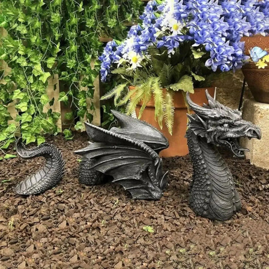Dragon Shape Resin Lawn Sculpture