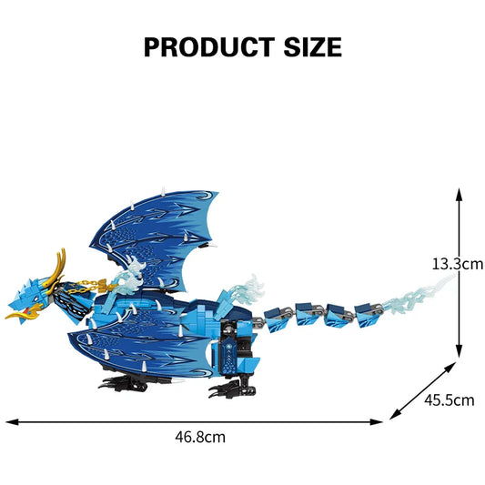1359PCS Flames Dragon Smaug Building Blocks – Fire Breathing Dragon Model Toy for Kids’ Holiday Gifts