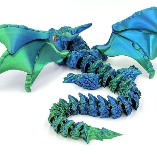 3D Rotatable Articulated Dragon – Realistic Dragon Statue for Kids & Landscaping Decoration