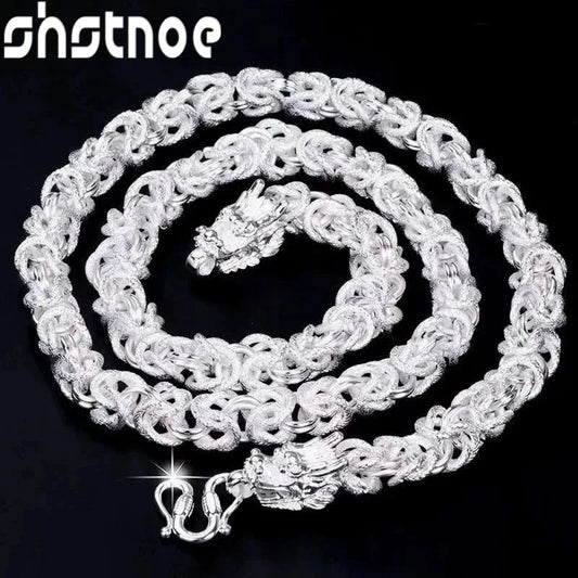 SHSTONE 925 Sterling Silver Dragon Necklace