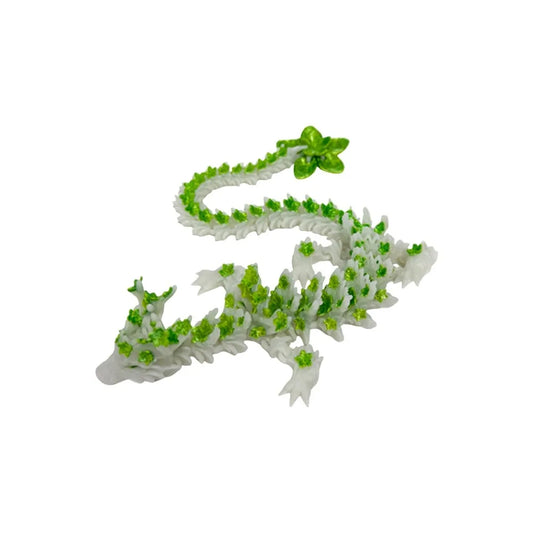 Articulated 3D Printed Dragon Desktop Decoration – Flexible Movable Luminous Chinese Loong Action Figure