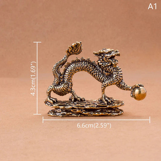 Antique Brass Dragon Statue