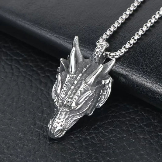 Hot-selling personalized animal dragon head necklace pendant