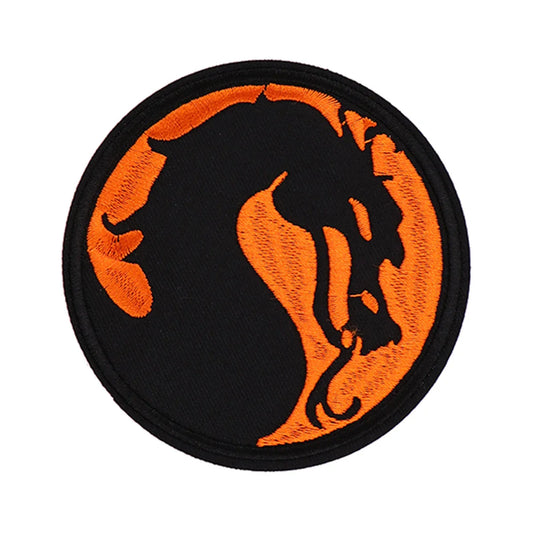 Street Games Cartoon Dragon Embroidered Patch – DIY Iron-On Patches for Clothing & Accessories