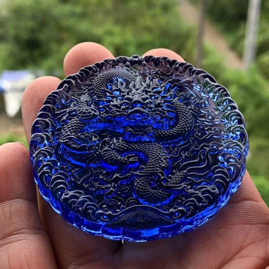 Dragon King Mandala Crystal Mani Stone – Tibetan Buddhist Six-Character Mantra Offering & Lucky Brave Jewelry