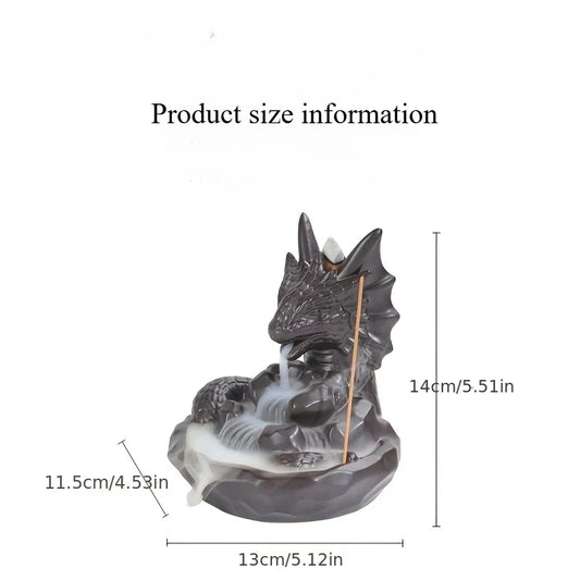 Reflow Incense Burner – Creative Dragon Design Home Decoration & Aroma Remover | Nizi Thread Incense Holder | Christmas Gift