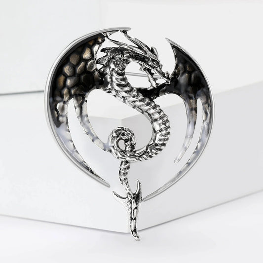 Popular Enamel Dragon Pins – Unisex Rhinestone Flying Dragon Brooch for Party, Backpack & Clothing Accessories