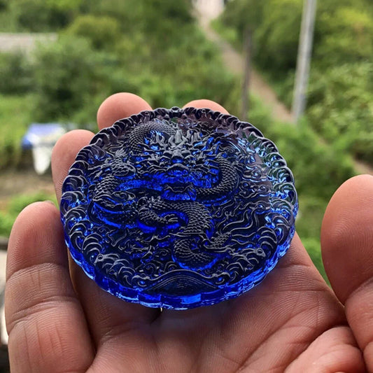 Dragon King Mandala Crystal Mani Stone – Tibetan Buddhist Six-Character Mantra Offering & Lucky Brave Jewelry