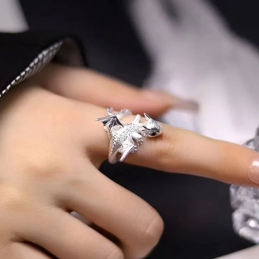 Vintage Dark Dragon Opening Ring