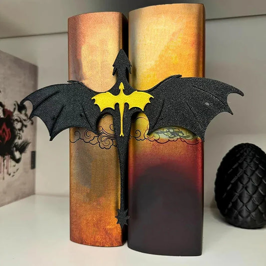 1Pc Bookshelf Decor Dragon Book Insert – Fourth Wing Double Dragon 3D Bookmark & Bookend