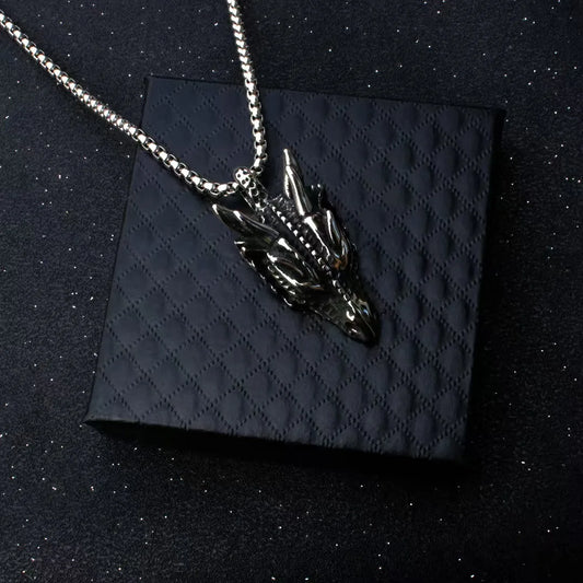 Hot-selling personalized animal dragon head necklace pendant