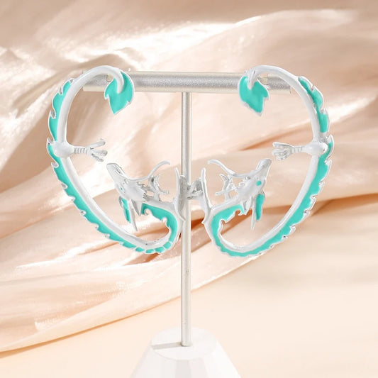 Hip-Hop Punk Enamel Dragon Ear Cuffs