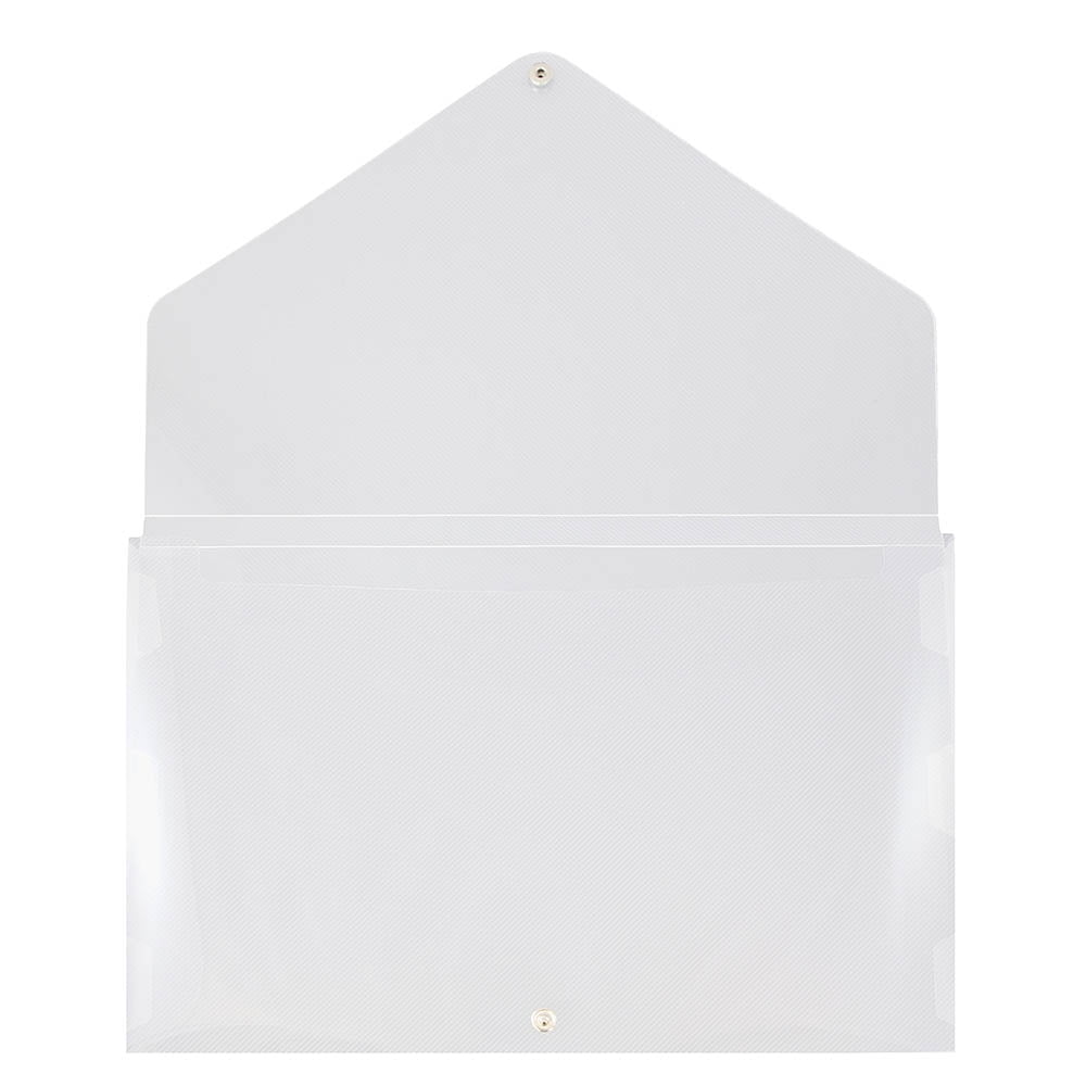 JAM Plastic Snap Portfolio, 11x17x.75, Clear, 1/Pack