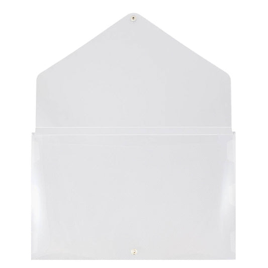 JAM Plastic Snap Portfolio, 11x17x.75, Clear, 1/Pack