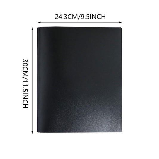 Folders with Pockets, Punch Prong Fasteners, Letter Size,Plastic 2 Pocket Folders, 2 Pockets Folder and 3 Hole for , Home, and Office, 5 Assorted Colors(Black)