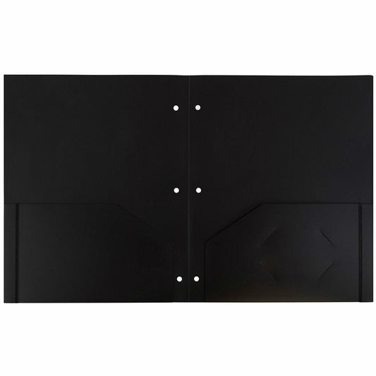 JAM Paper Letter Size 2-Pockets Pocket Folders, Black, 3 Count