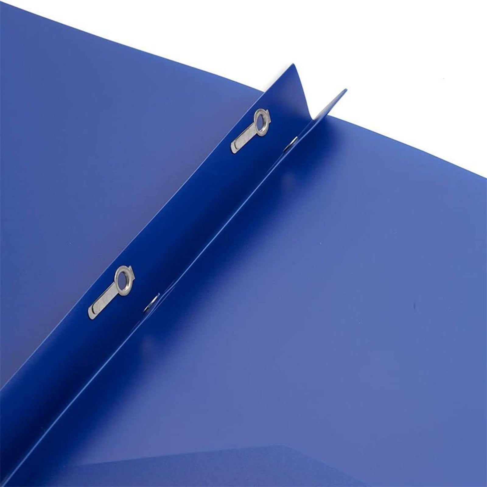 Koadzawe Paper Plastic Color Pop Folders - Pocket Durable Folders With Metal Prongs Fastener Clasps - Dark Blue Plastic Folders With Pockets Report Covers Presentation Folder