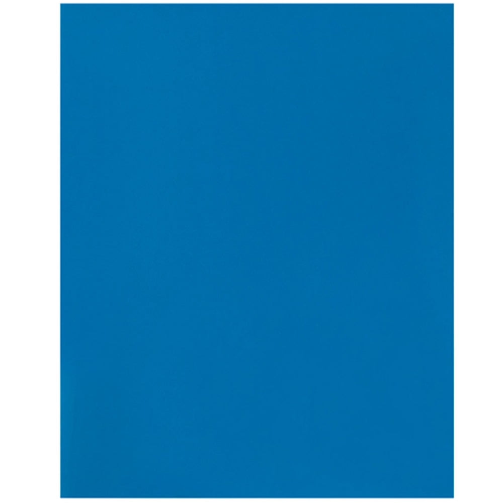 JAM Paper Glossy Two Pocket Folders, Blue, 6/Pack