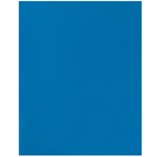 JAM Paper Glossy Two Pocket Folders, Blue, 6/Pack