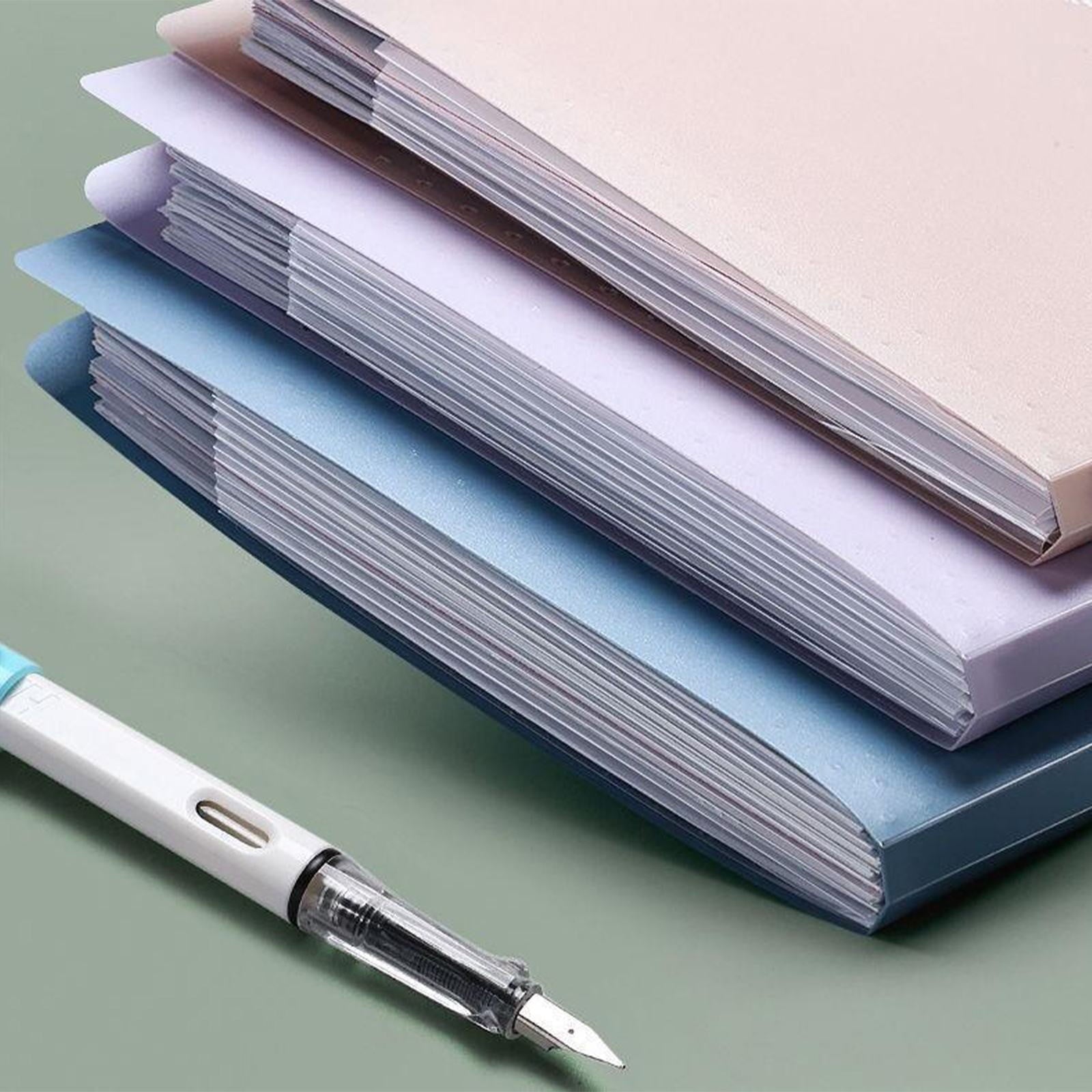 Kilougeis Clearance 3 Prong Poly Folder with Pockets Pocket Folder Classroom&nbsp;Must&nbsp;Haves Folder multi-layer accordion bag test paper storage A