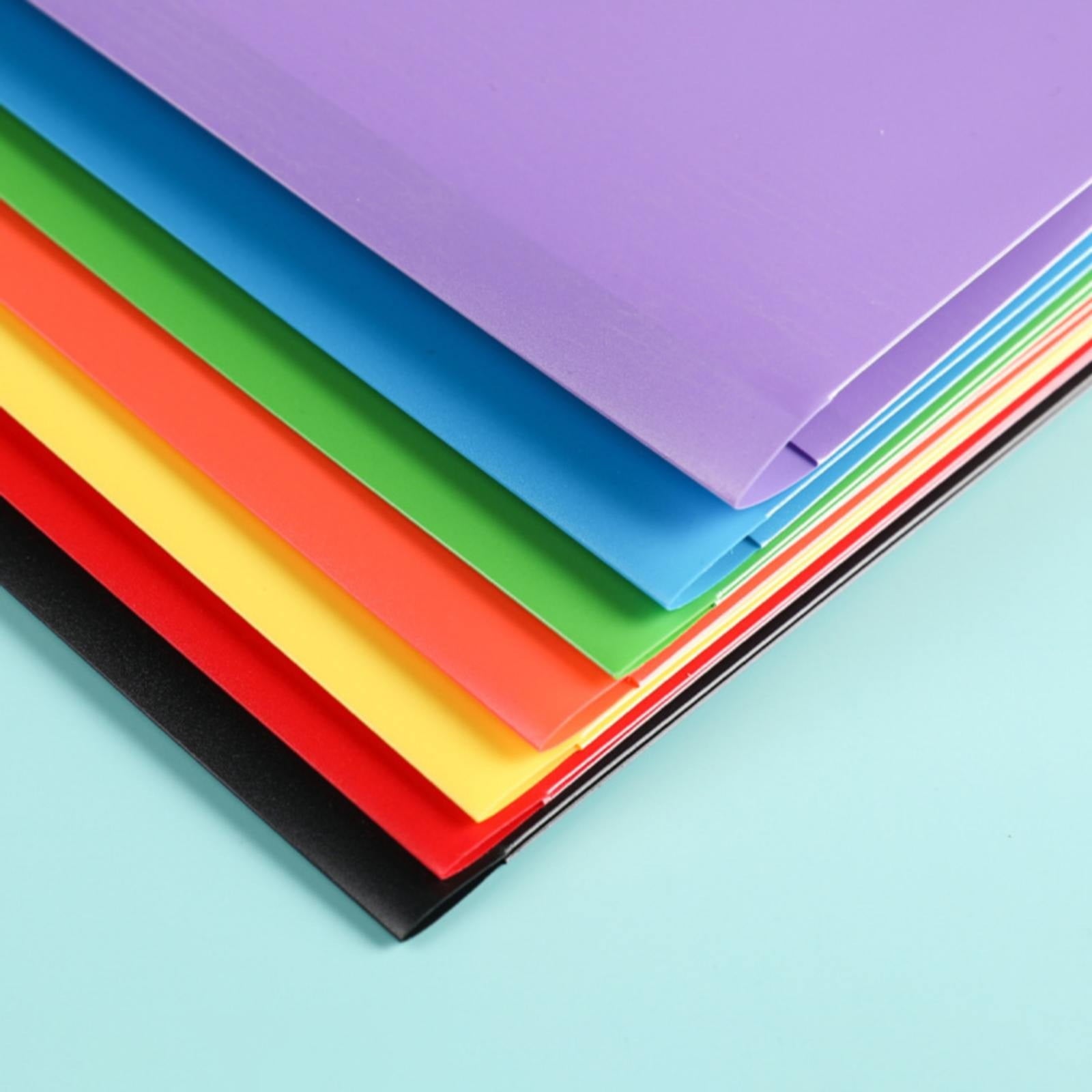 LKWLPD Plastic Folders with Pockets No Prongs Heavy Duty Plastic Two Pocket Folders Standard Letter Paper Folder 2 Business Card Folders Plastic Folders Green