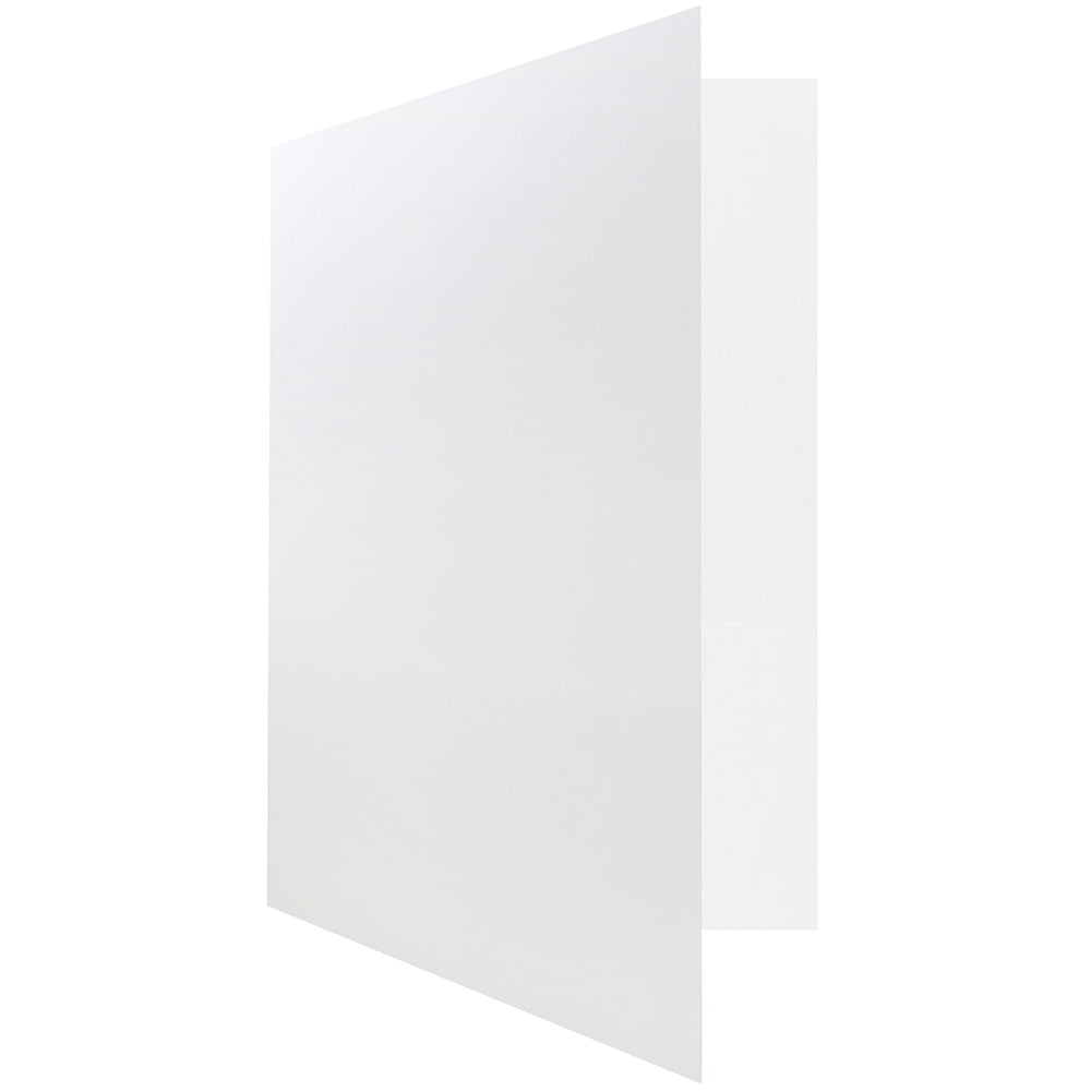 JAM Paper Matte Two Pocket Folders, White, 6 per Pack
