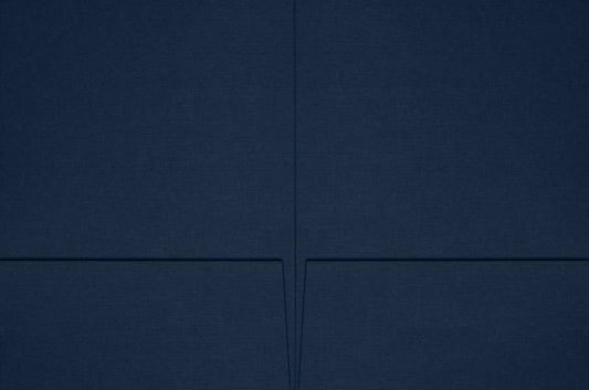 LUXPaper 6 x 9 Small Two Pocket Presentation Folders, Nautical Blue Linen, 25/Pack